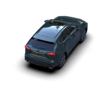 araba beyaz arkaplanda izole edildi