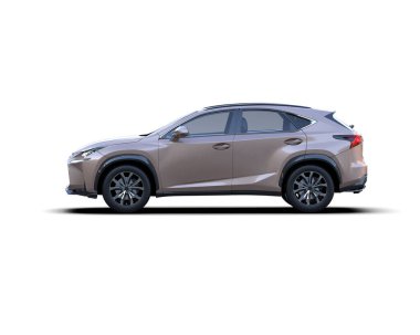 modern SUv beyaz arkaplanda izole edildi