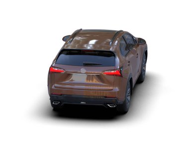 araba beyaz arkaplanda izole edildi