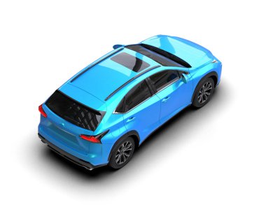 mavi modern şehir arabası