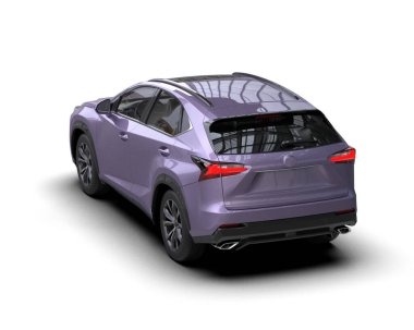 Beyaz arka planda modern şehir cipi. 3d oluşturma