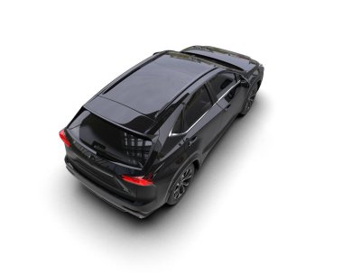 Boş yüzeyi olan siyah araba.