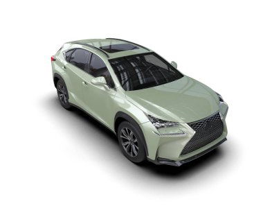 Modern lüks araba beyaz zemin üzerine