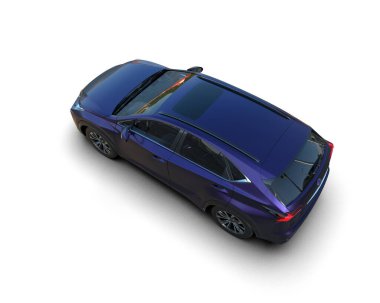 mavi araba modern araba - 3 boyutlu
