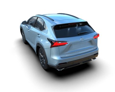 modern araba beyaz arka planda izole edilmiş