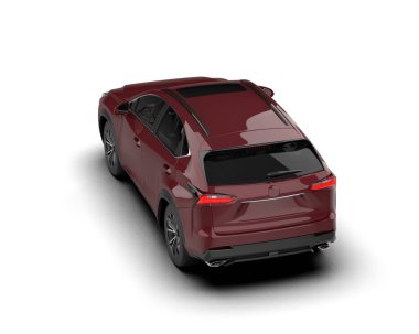 siyah bir araba üzerinde beyaz izole