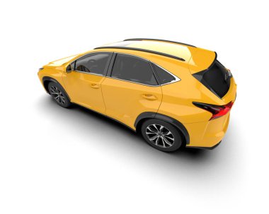 Beyaz arkaplandaki araba.