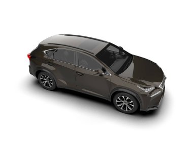 siyah modern araba beyaz arka planda