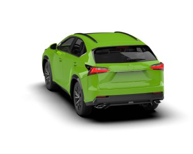 yeşil modern araba - yan görünüm