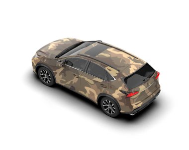 beyaz arka planda modern araba