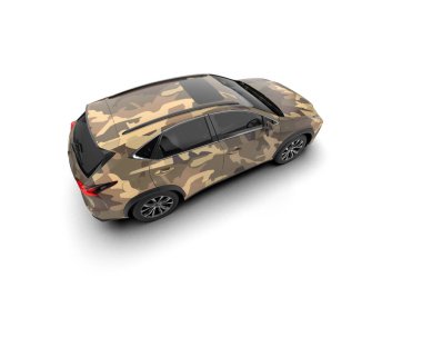 beyaz arkaplanda modern araba