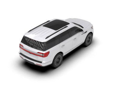 Beyaz arka planda beyaz cip. 3d oluşturma.