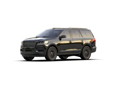 Lüks bir araba arka planda izole edilmiş