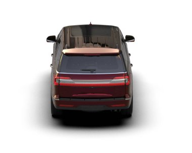 modern araba beyaz arka planda izole edildi. 3 boyutlu çizim - illüstrasyon