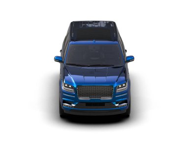 Mavi lüks araba. 3 Boyutlu Hazırlama.