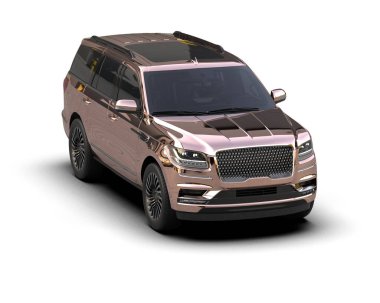 beyaz arkaplan üzerinde modern SUV