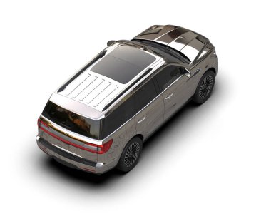 modern şehir arabası beyaz üzerine izole