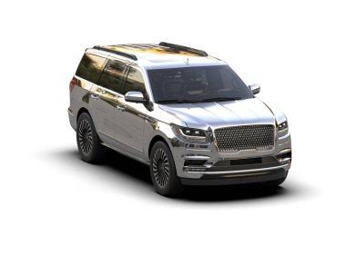 Beyaz arka planda SUV vagonu