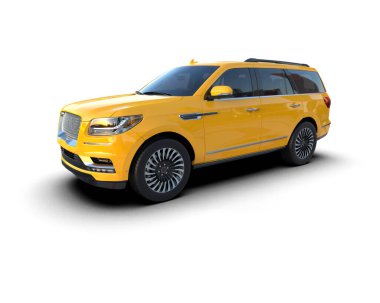 modern araba hafif arka planda izole edilmiş.