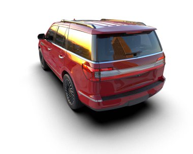 modern araba beyaz arkaplanda izole edildi