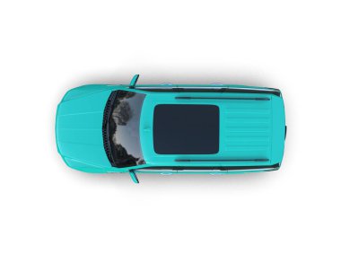 Modern kompakt araba beyaz arka planda izole edilmiş. 3d oluşturma