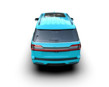 modern SUV arabası beyaz arka planda izole edildi