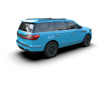 Araba beyaz arka planda izole edilmiş. 3d oluşturma -