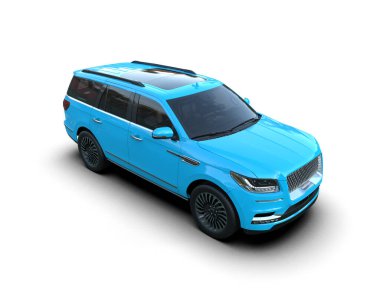 Mavi modern cip. Modern aile. 3d oluşturma