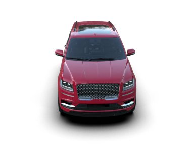 Modern lüks araba beyaz zemin üzerine