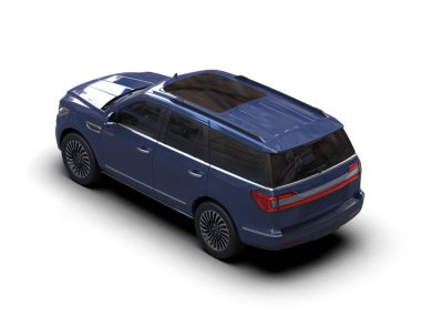 modern araba beyaz arka planda izole edildi. 3 boyutlu çizim - illüstrasyon