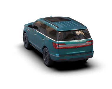 modern araba beyaz arka planda izole edilmiş. 3 boyutlu görüntüleme - 3 boyutlu.