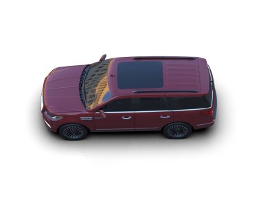 araba beyaz arkaplanda izole edildi