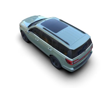 Beyaz arkaplandaki araba.