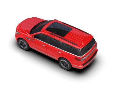 araba beyaz arkaplanda izole edildi