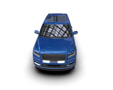 Modern araba arka planda izole edilmiş. 3d oluşturma.