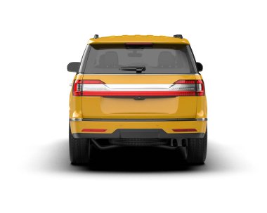 modern kentsel arazi aracı gölgeli beyaz arka planda izole edildi - 3 boyutlu illüstrasyon