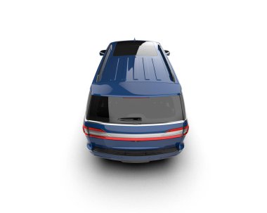 Modern araba arka planda izole edilmiş. 3D görüntüleme - illüstrasyon