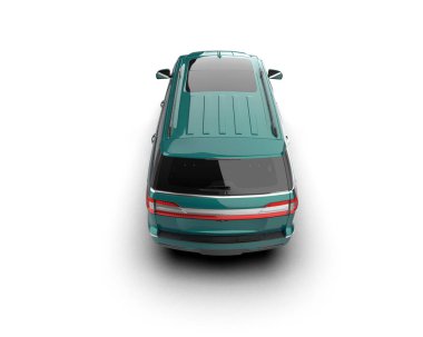 Beyaz arka planda modern bir araba. 3d oluşturma.