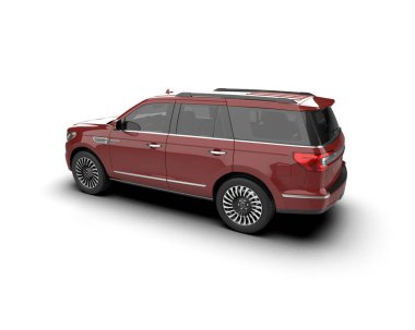 arkaplanda izole edilmiş araba - 3 boyutlu görüntüleme