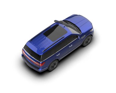 beyaz arkaplanda izole edilmiş bir araba