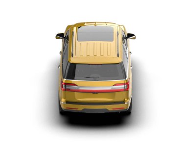 Beyaz arka planda izole edilmiş lüks araba 3 boyutlu görüntüleme