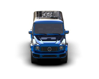 mavi modern lüks araba - ön manzara