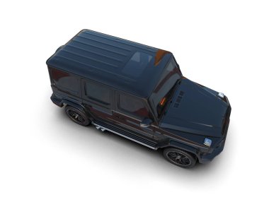 Beyaz stüdyo arka planında daha az genel bir kamyonetin 3 boyutlu görüntüsü.