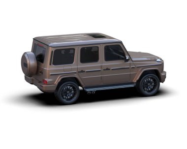 Araba arka planda izole. 3D görüntüleme - illüstrasyon