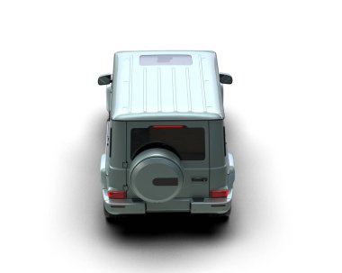 beyaz arka planda modern araba