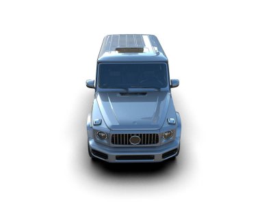 beyaz arkaplanda modern araba