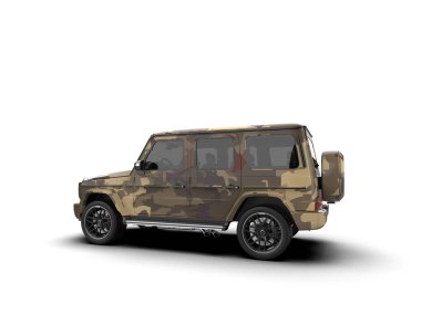 Askeri araba. 3d oluşturma