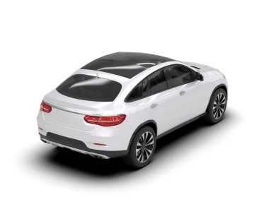 modern araba beyaz arka planda izole edilmiş