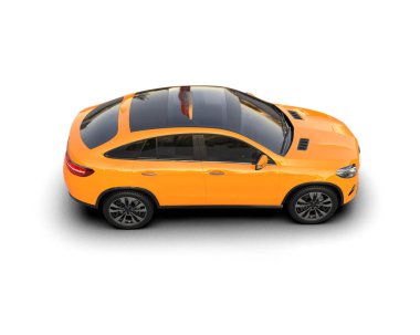 turuncu modern araba - 3D görüntüleme