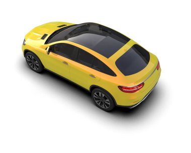 Gölgeli sarı spor araba